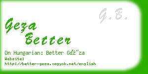 geza better business card